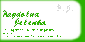 magdolna jelenka business card